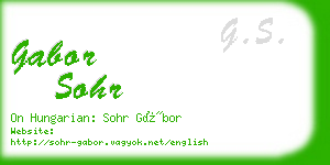 gabor sohr business card